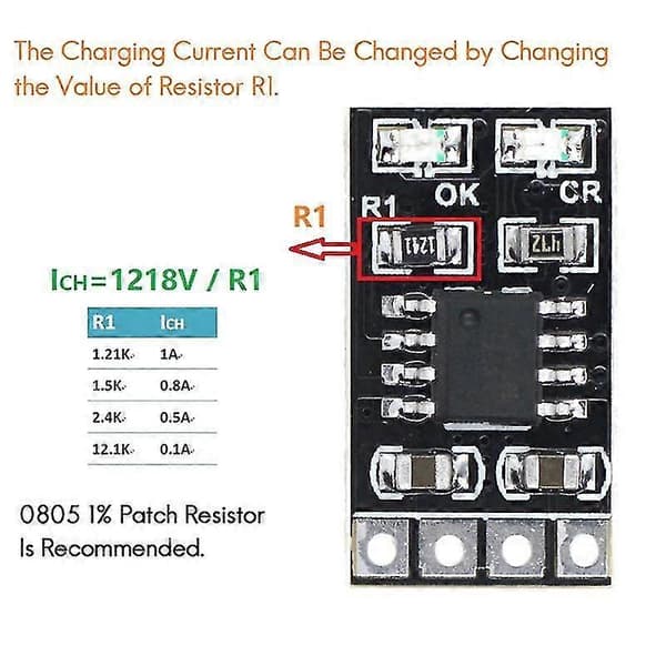 3st 1a 3.2v 3.6v Lifepo4 Batteriladdningsmodul Laddningskort
