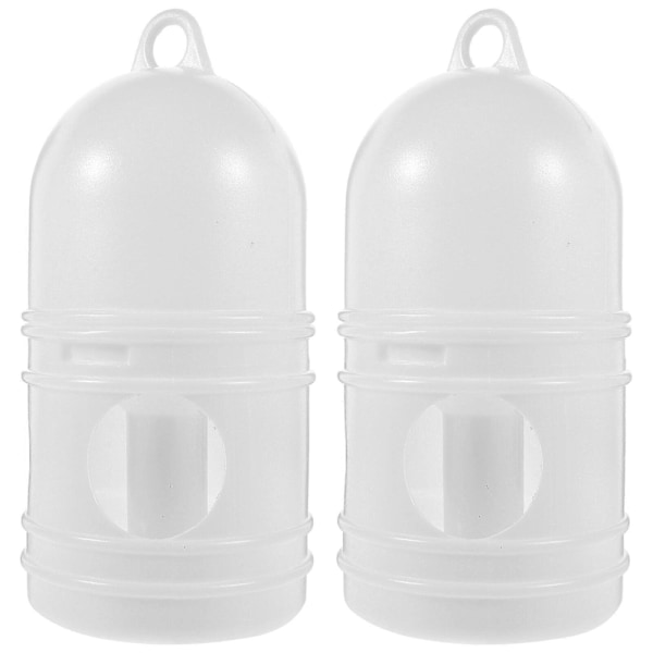 2 st Duva Vattendispenser Fåglar Plast Vattenautomat Fåglar Matningsutrustning Vit
