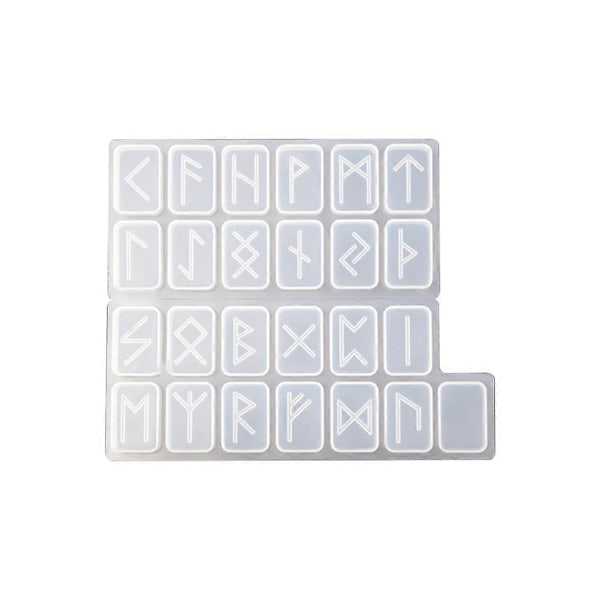 2 stk. DIY Rune Symbol Resin Forme Spejl Energi Tegn Krystal Epoxy Silikoneform