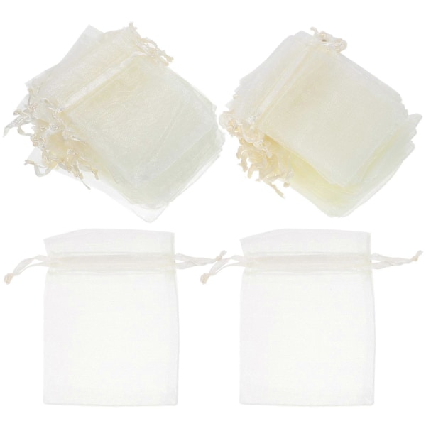 100 stk. Organza Poser Bryllupsgaveposer Smykkeposer Smykke Snøreposer