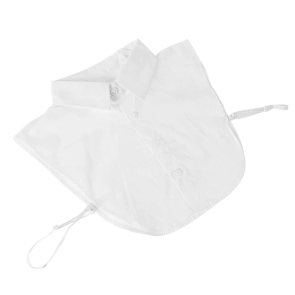 WINOMO Dame Jenter Halv Skjorte Bluse Avtakbar Falsk Krage Fjernbar Choker (Hvit)