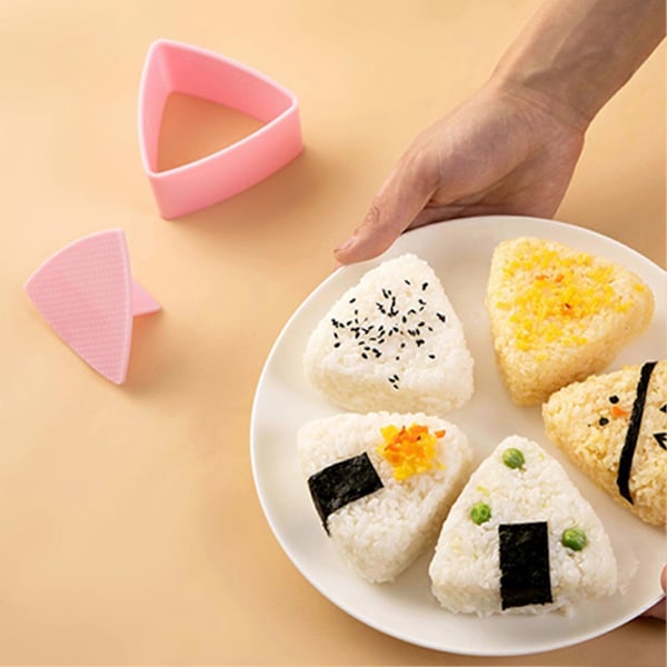 Sushi Form Triangulær Non-Stick PP Varmebestandig Risballpresse Maker for Hjemmet