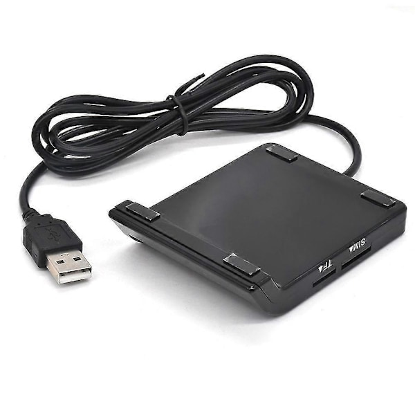 USB Smart Card Reader Minnes-ID Bank Emv Elektronik Dnie Dni Sim Kontaktadapter Lämplig För Co