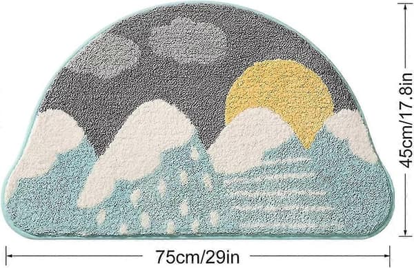 Badeværelsesmåtte, ekstra blød absorberende, skridsikker bademåtte 45,2x73,7cm