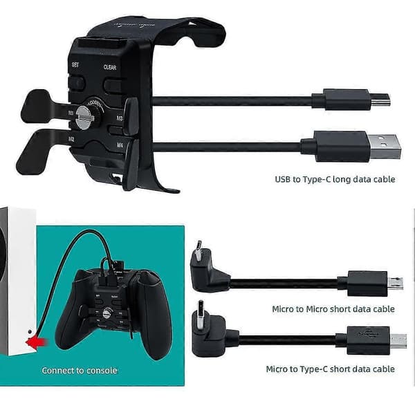 Kontroll Back Button Attachment Adapter Paddlar Trigger För /x/series S/series X Controller Gamep