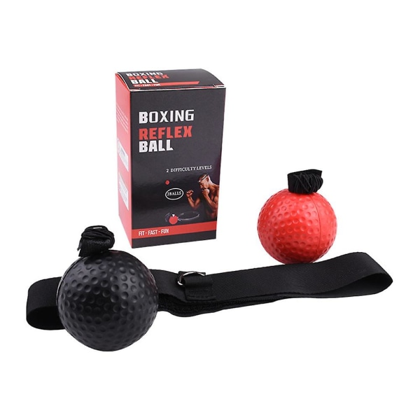 2 Bollar Boxning Reflexbollar Slagboll Punch Träning Pannband Punching Hastighetsträning Med Justerbart Pannband