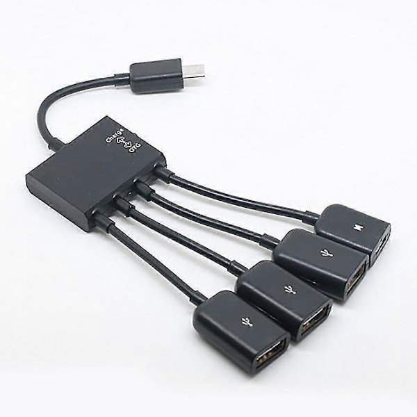 Med Switch-opladningsfunktion Otg -usb Hub Én Træk Fire Mobiltelefon Multi-interface