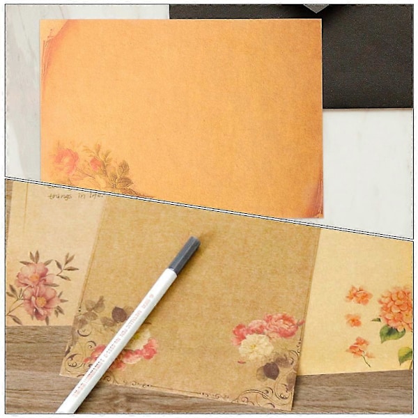 40 ark retro brevpapper europeisk stil skrivpapper A5 brevskrivningspapper (blandad stil)
