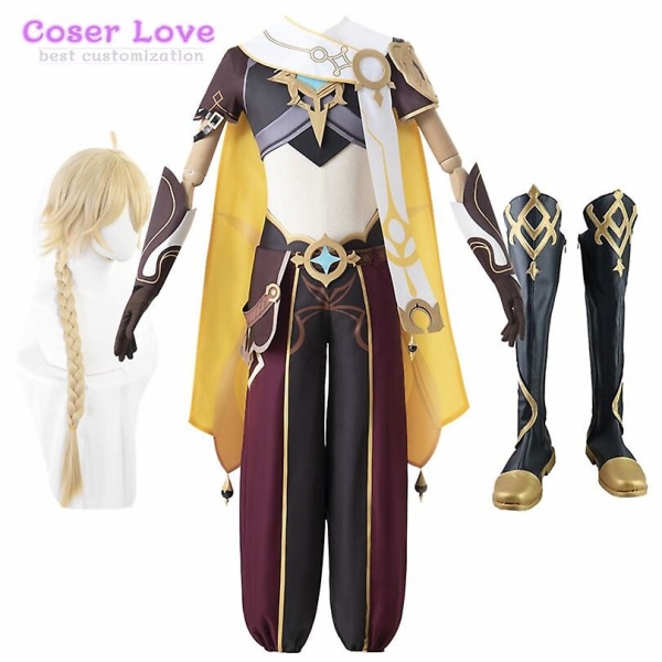 Spel Genshin Impact Aether Cosplay Kostymer Karneval Halloween Kläder S