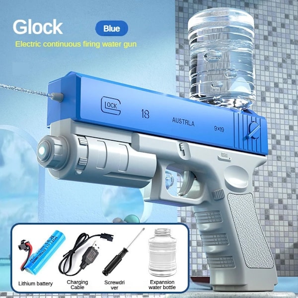 Ny Automatisk Glock Elektrisk Burst Vattenpistol Barn Strandleksak