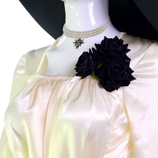 Naisten Cosplay-mekko Vampyyri Nainen Halloween Valkoinen Asu Hatbeige Beige 2xl