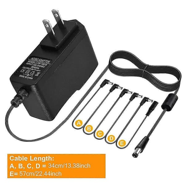 Gitarpedal Strømadapter Daisy Chain Kabel 1 Til 5 Veis Gitar Effektpedal Tilbehør 9v 850ma Adapter