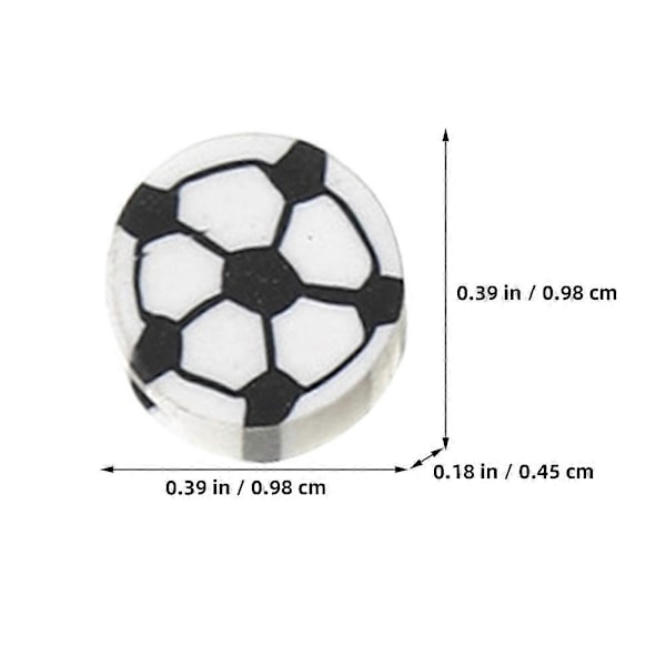 100 stk. smykkefremstillingsperler sportselementer DIY-perler fodboldafstandsstykker perler polymer lerperler