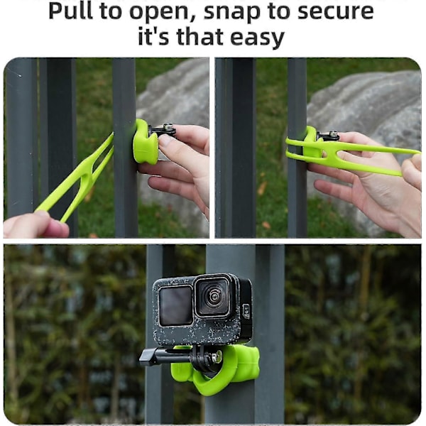 Kamerastroppfeste 360 Fleksibel Omslag Fleksibel Silikonstropp Kamerafeste Bånd Sykkel Motorsykkel Styre Rørtilbehør for GoPro DJI Insta360