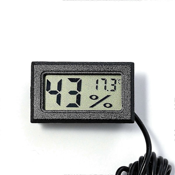Mini Digital LCD Termometer Hygrometer Temperaturmåler Luftfugtighed Indendørs Ny