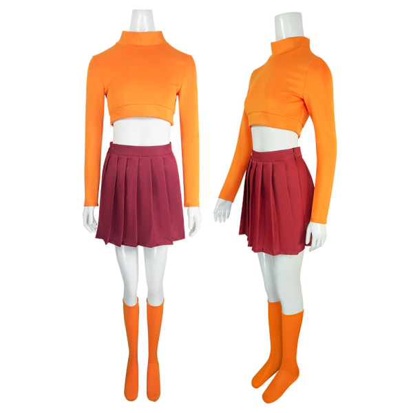 Scooby-Doo Velma cosplay kostym Scooby-Doo Velma cosplay kostym style 2 140cm