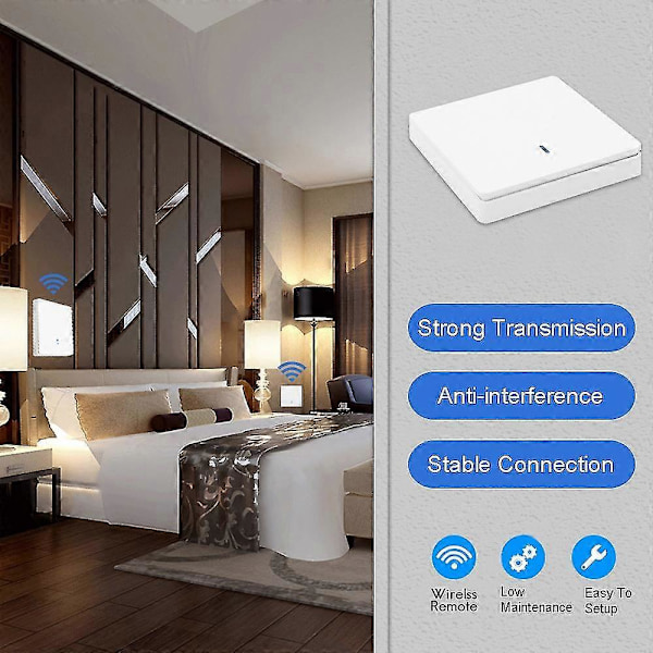 Trådlös Smart Ljusbrytare Rf 433mhz Belysningskontroll Intelligent Brytare Ac 90-250v 10a Modul (1 W