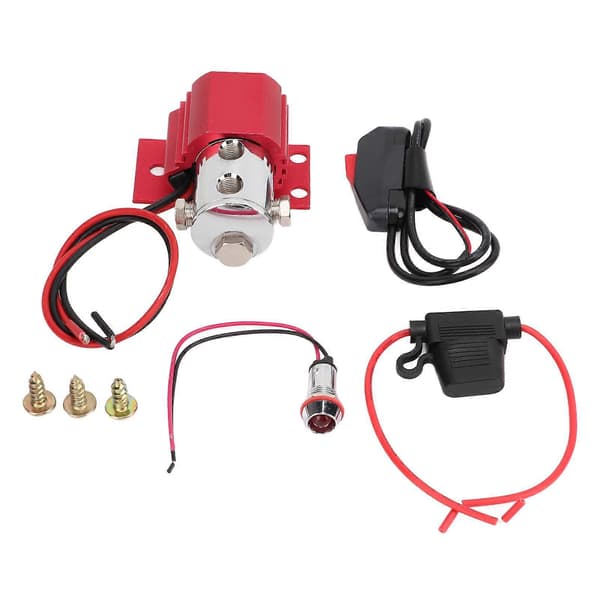 Universal Frontbromsledningslås Kit Elektrisk Rullkontroll Solenoid Hill Holder Set 12–24V DCRed