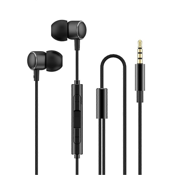 Ørepropper med støyreduserende mikrofon, høykvalitetslyd, in-ear 3.5MM øretelefoner for datamaskiner, bærbare datamaskiner og telefoner