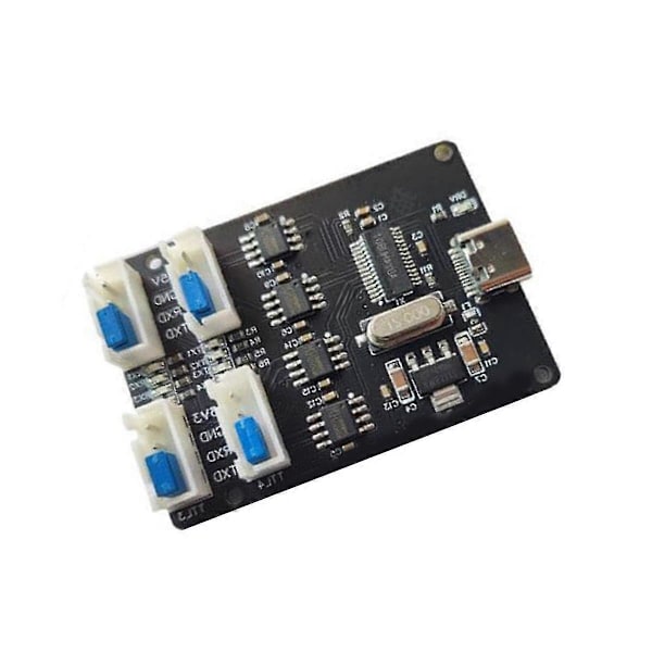 4-kanals USB til TTL Modul Ch340 Hub TTL Type-C Grensesnitt
