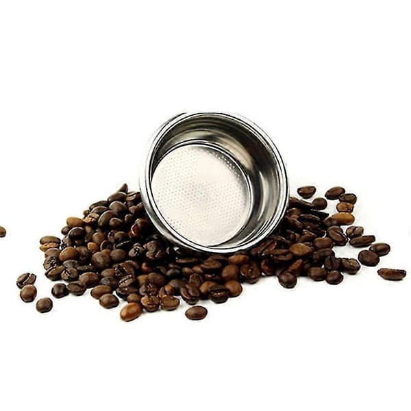 Dobbelt kop pulverbeholder i rustfrit stål 58mm, til kaffemaskine