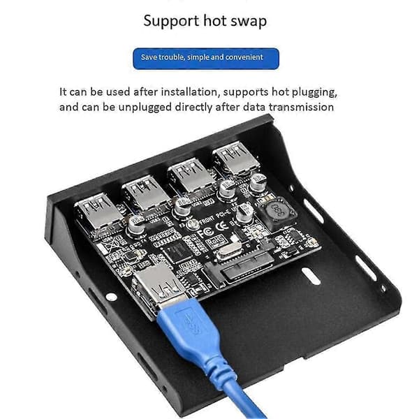 Pci-e - Usb 3.0 PC-paneeli Usb-laajennus Pcie Usb-sovitin 3,5 tuuman paneelikiinnike PC