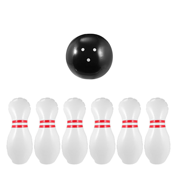 1 Set Barn Bowling Leksak Uppblåsbar Barn Inomhus Bowling Leksak för Hemma Skola