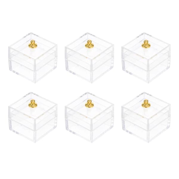 10 st Godis Display Box Plast Förvaringslåda Mini Prydnad (Transparent)