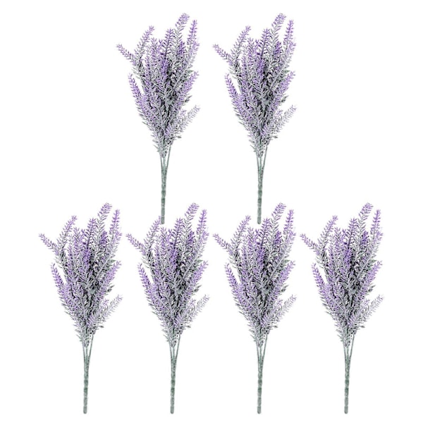 6 st Konstgjorda Lavendelblommor Bröllopsfest Simulerad Lavendel Realistisk Blomma