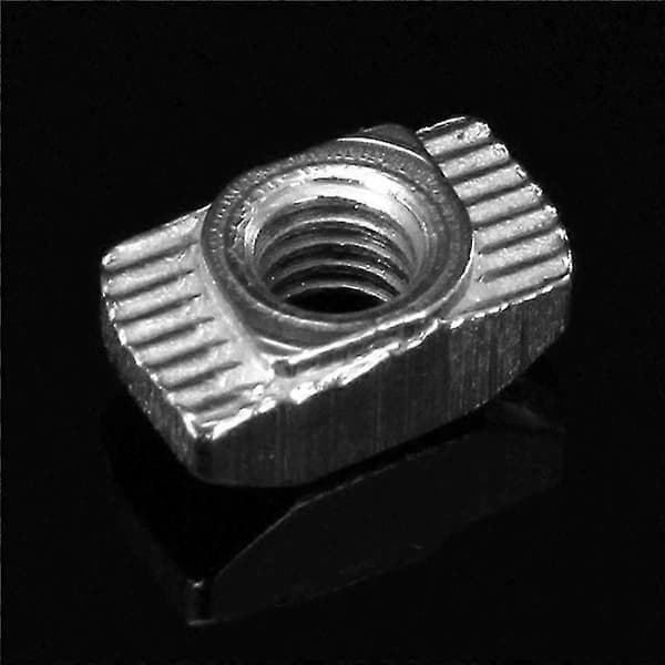 100 st M5 Hammarmutter Kolstål Aluminium Koppling T Fäste Glidmutter