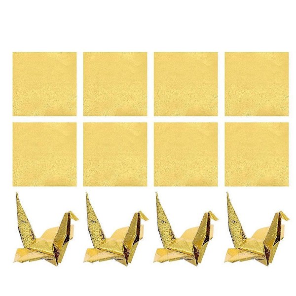 100 ark glänsande origamipapper pärlbelagt papper fyrkantigt origamipapper handgjort hantverk