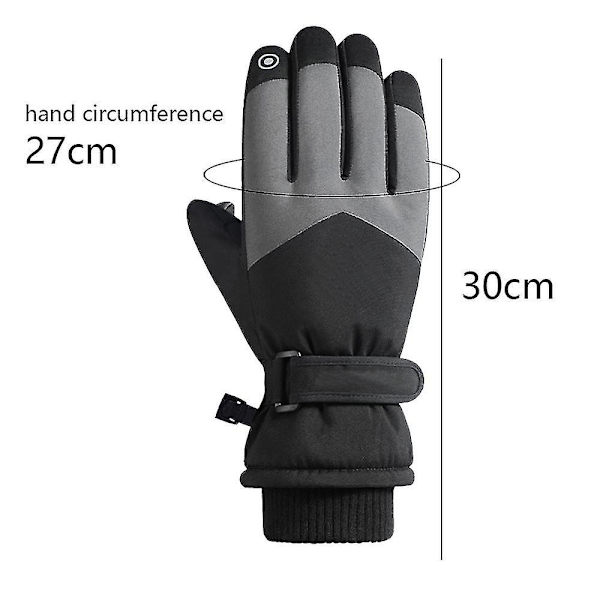 Hiihto Lumikäsineet Talvi Kylmä Sää Tuulenpitävät Lämpimät Sukset SK15 Black (men)