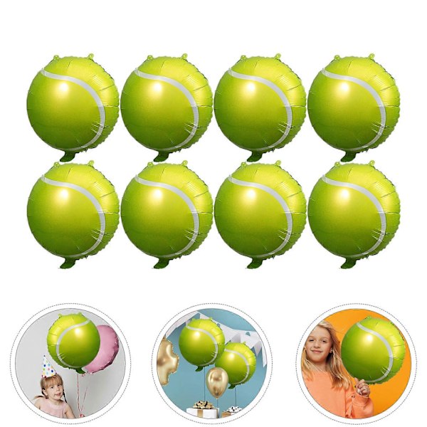 10 stk. Tennisbold Balloner Tennis Ballon Sportsfest Balloner Sportsfest Favoriserer