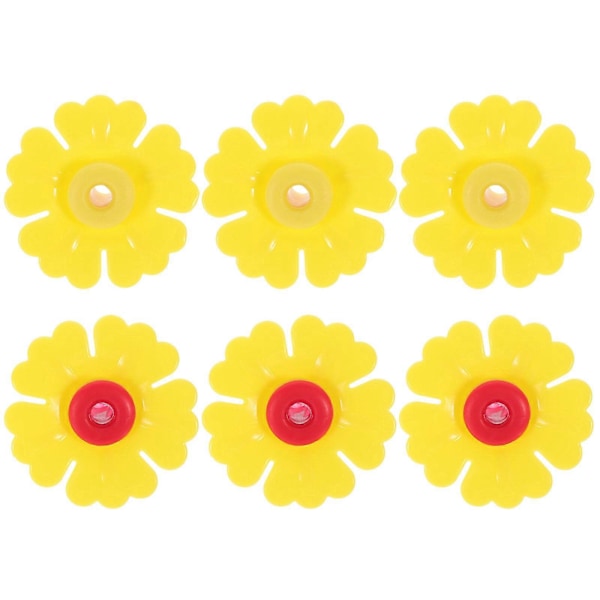 6 stk. Kolibri Foderblomster Udskiftning Fuglefoder Dele Kolibri Foderblomster