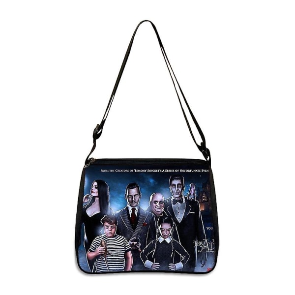 Onsdag Addams And Enid Handväska Gothic Girls Nevermore Academy Kvinnor Axelväska Tjej Shopping Reseväska Presentväska style 15 20CMX24CM