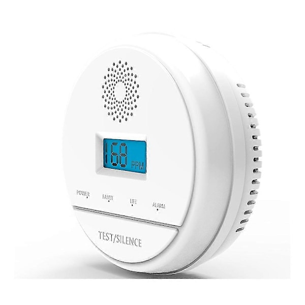 LCD CO-sensor 433MHz Trådlös Inbyggd 85dB Siren Ljud Kolmonoxidförgiftning Varning A