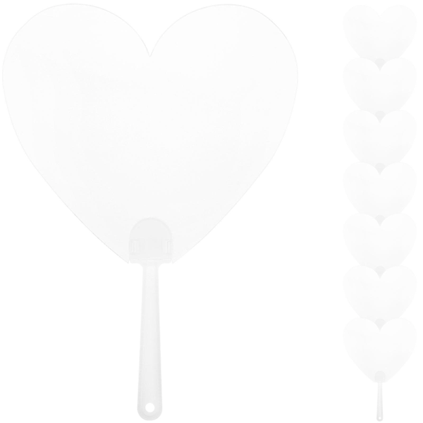 8 st Tomma Fläktar DIY Målningsfläktar Transparenta DIY Fläktar Barn Tomma Målningsfläktar PVC Graffitifläktar