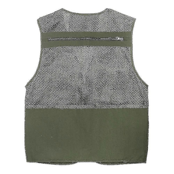 Fiskevest Åndbar Fiske Rejse Mesh Vest Army green XL