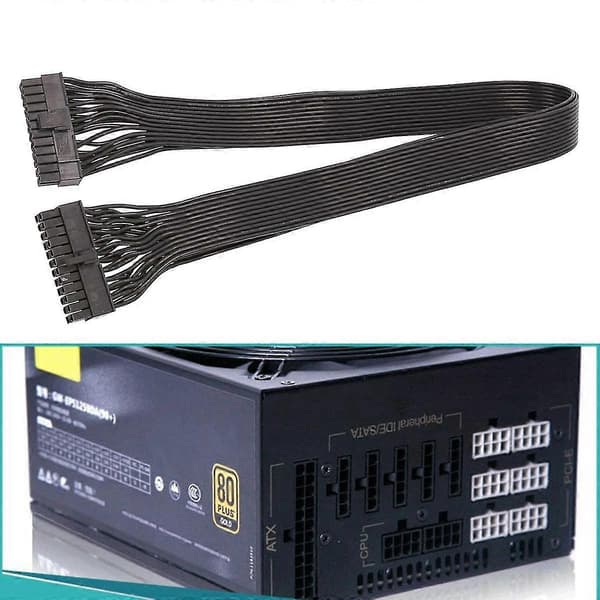 For 24-pin Modulær Kabel 24-pin Psu Flat Kabel