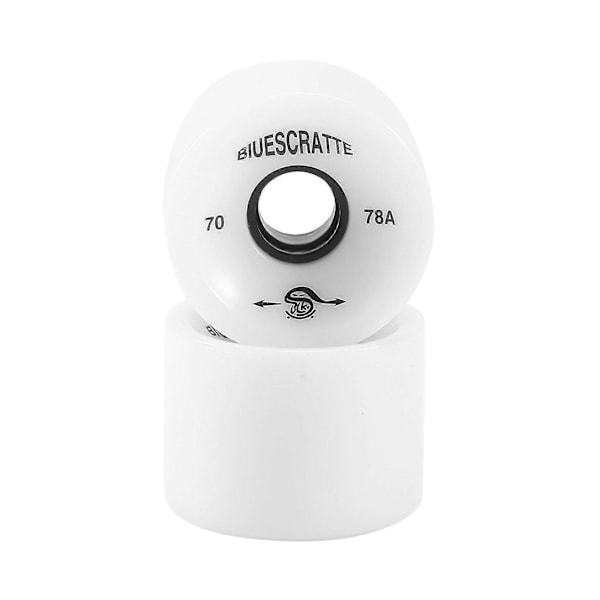 4 stk. Longboard Skateboard Hjul 51x70mm Elastisk Pu Til Vejsport Longboard Skateboard Hjul, wh