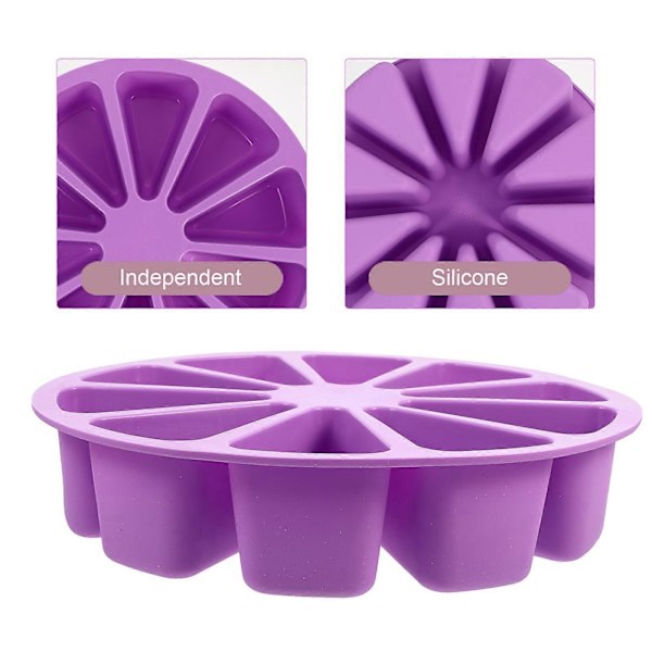 1 stk. Kageform Trekantet Hulrum Ti Portioner Silikone Kage Muffin Form Bageform