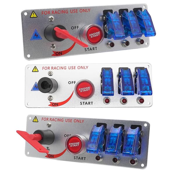 Bil 12V Én-knaps Start Hovedafbryder Panel Racing Modificeret Led Tændingsafbryder Motor Start-stop