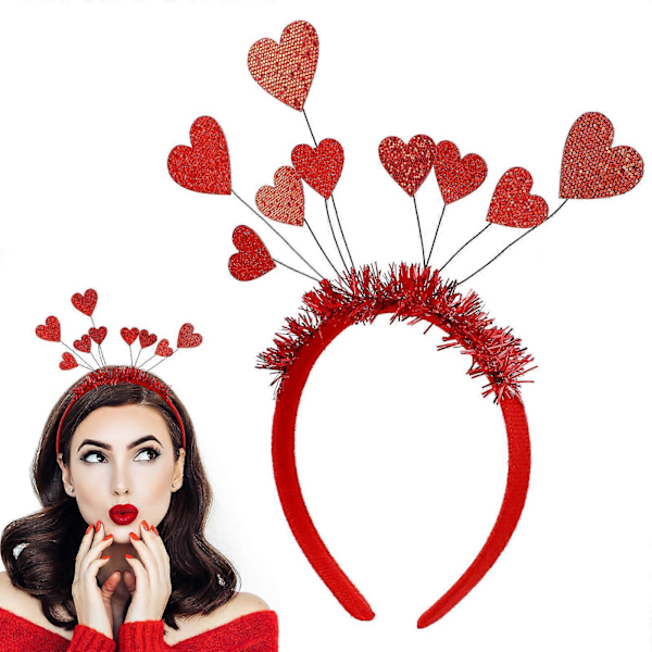 Hjerte Dekor Hodebånd Mote Hårbøyle Hodeplagg for Valentinsdagfest