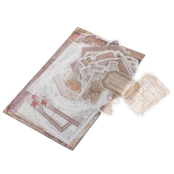 1 set Scrapbooking Material Journal DIY Kit Journaler Planerare Papper Stickers
