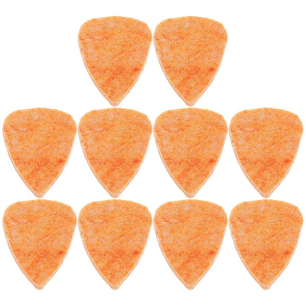 10 kpl Huopaplektrat Ukulelelle Mudder Plektrat Ukulelelle (Oranssi)