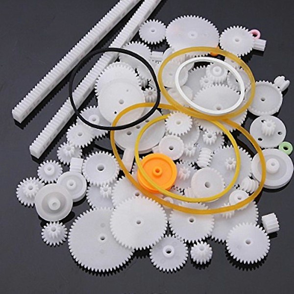 75 stk. Type PC Kronegear Enkelt Dobbelt Reduktionssnekke Små Dele DIY Gear Til Robot Smart Bil