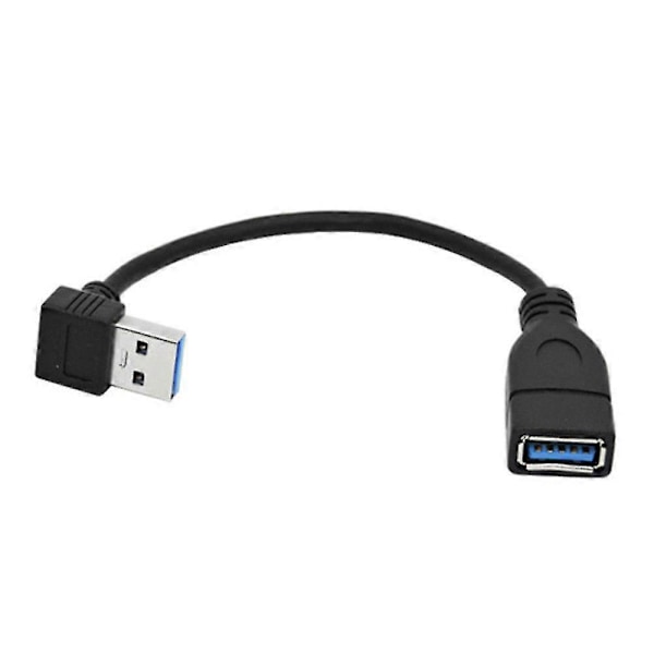 Usb 3.0 Vinkel 90 Graders Skjøtekabel Hann Til Hunn Adapterledning Data Ned