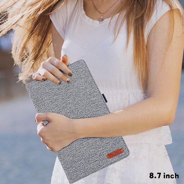 Suojakotelo Galaxy Tab A7 Lite 8.7 tuuman 2021 (sm-t220 / T225) -laitteelle, takakansi jalustalla ja taskulla