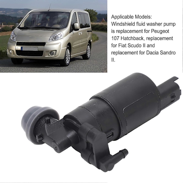 Vinduesviskerpumpe 643471 2 Ben Pålidelig Robust Vinduesviskerpumpe Udskiftning til Peugeot 107 207 307 308