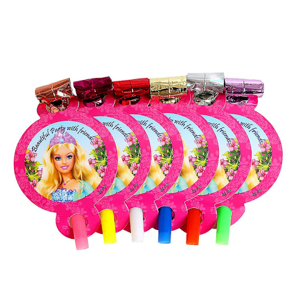 Barbiee-nukke Syntymäpäiväjuhlat Koristelu Tarvikkeet Pinkki Tyttö Teema Astiasto Kuppi Lautanen Ilmapallo Vauvakutsut Prinsessajuhlat Sisustus Lahjat Blowouts 6PCs